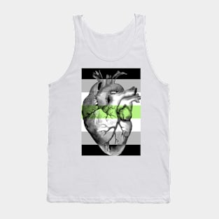 Agender Pride Anatomic Heart Tank Top